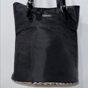 Burberry Black Bucket Bag with Novacheck bottom Blue Label EUC